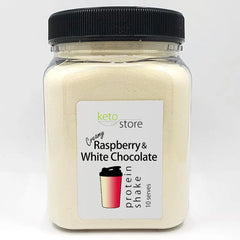 Raspberry and White Chocolate Protein Shake 10 Serve Jar by Keto Store NZ