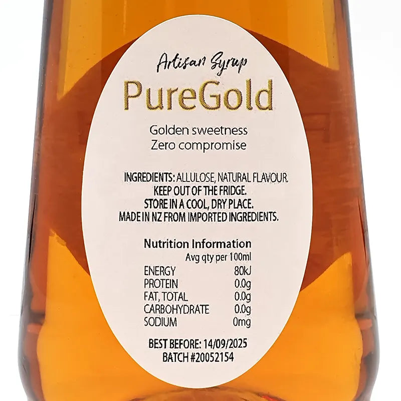 Keto Store NZ | PureGold Artisan Syrup | Golden Syrup NIP