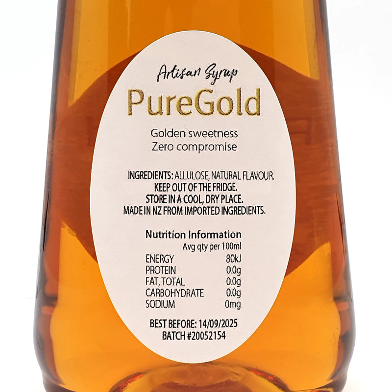 Keto Store NZ | PureGold Artisan Syrup | Golden Syrup NIP