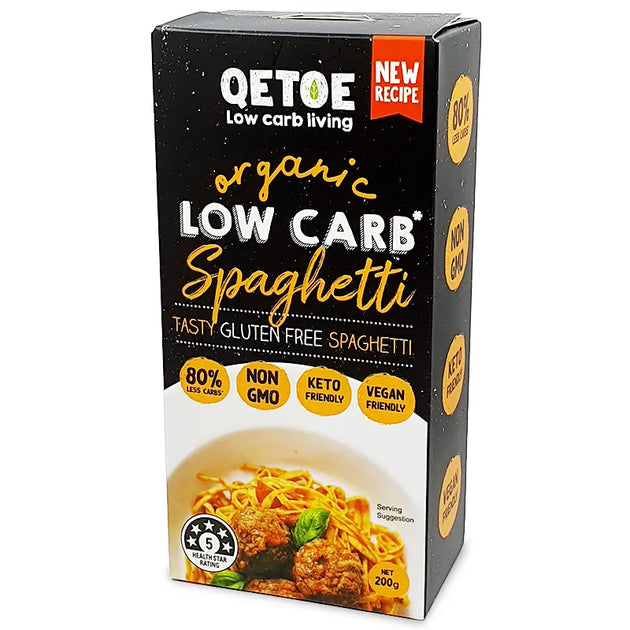 Qetoe Organic Low Carb Spaghetti 200g available from Keto Store NZ ...