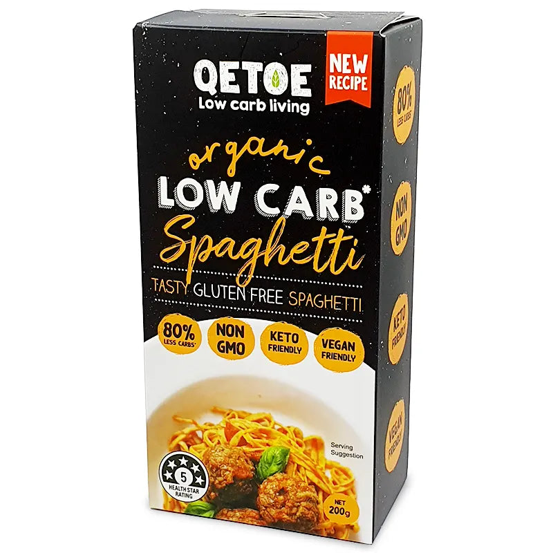 Keto Store NZ | Low Carb Spaghetti Pasta | Qetoe | GF Gluten Free | Non GMO | Vegan