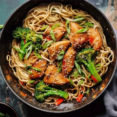 Keto Store NZ | Qetoe Low Carb Chicken Noodle with Broccoli Stirfry recipe