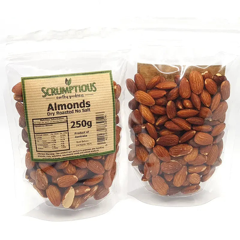 Keto Store NZ | Dry Roasted No Salt Almonds | Scrumptious