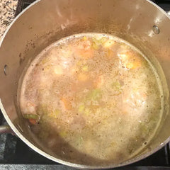 Keto Store NZ | Seafood Chowder Recipe using Old Bay Seasoning | Simmering in broth