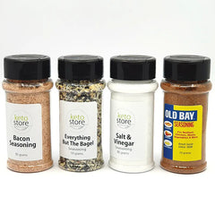 Keto Store NZ | Seasoning 4 pack Everything Bagel Salt & Vinegar Bacon Old Bay Shakers