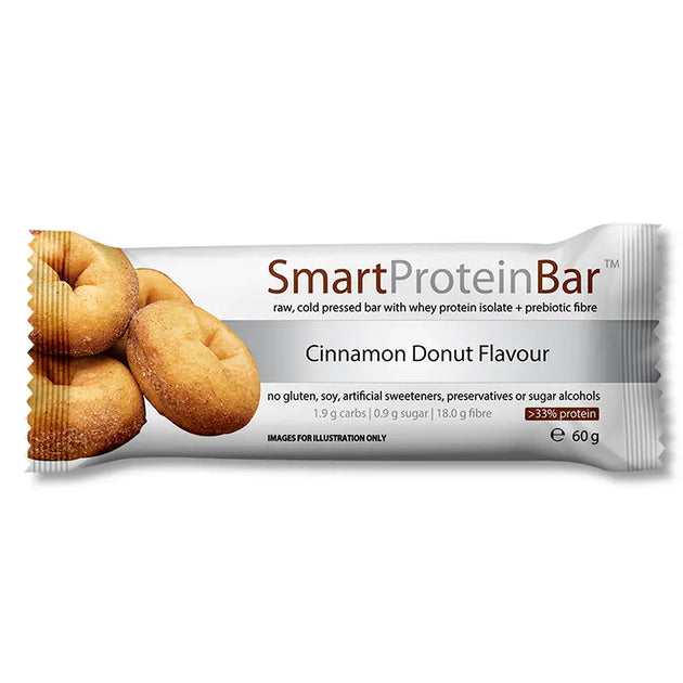 Smart Protein Bar Cinnamon Donut Flavour available at Keto Store NZ