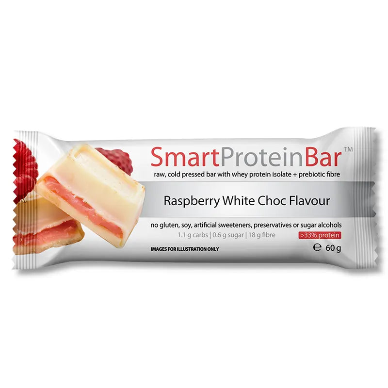 Keto Store NZ | Smart Protein Bar | Raspberry White Choc