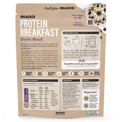 Keto Store NZ | Snackn Protein Breakfast | Bircher Muesli Milk Choc Blueberry Back
