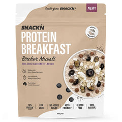 Keto Store NZ | Snackn Protein Breakfast | Bircher Muesli Milk Choc Blueberry Front