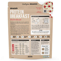 Keto Store NZ | Snackn Protein Breakfast | Bircher Muesli White Choc Raspberry Back