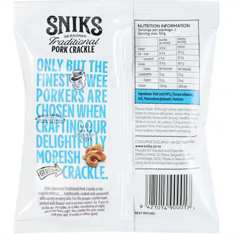 Keto Store NZ | Sniks Pork Crackle NIP