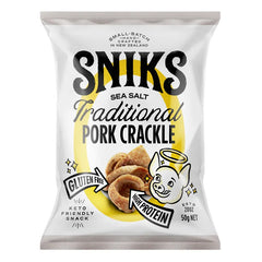 Keto Store NZ | Sniks Pork Crackle | Sea Salt Yellow