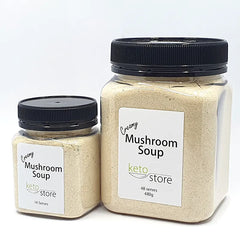Keto Mushroom Soup Mix 14 serve and 48 serve Large Jar from Keto Store NZ
