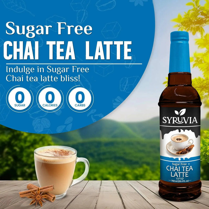 Keto Store NZ | Syruvia Syrups | Chai Tea Latte | Sugar Free