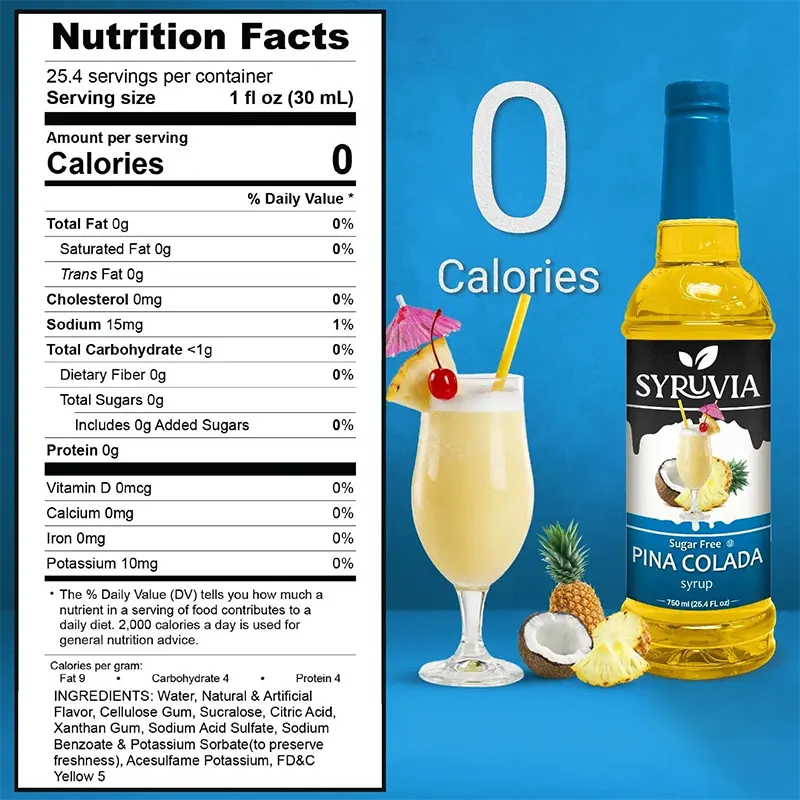 Sugar Free Pina Colada Syrup by Syruvia available at Keto Store NZ ...