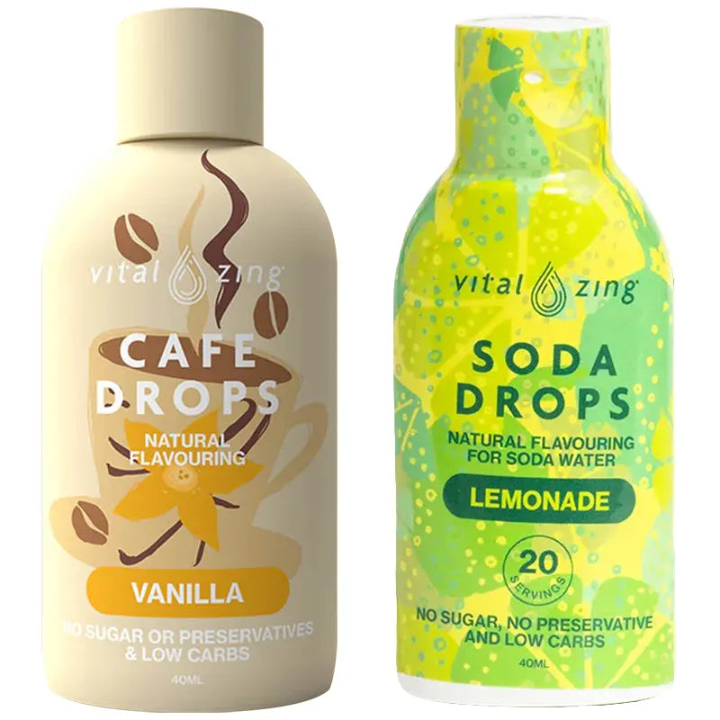 Keto Store NZ | Vital Zing | Vanilla n Lemonade | Creaming Soda bottles