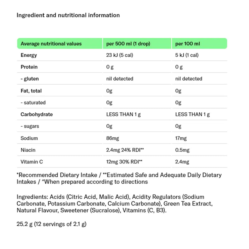 Keto Store NZ | Waterdrop | Vitamin Drink Cubes - Ice Tea Lemon | NIP