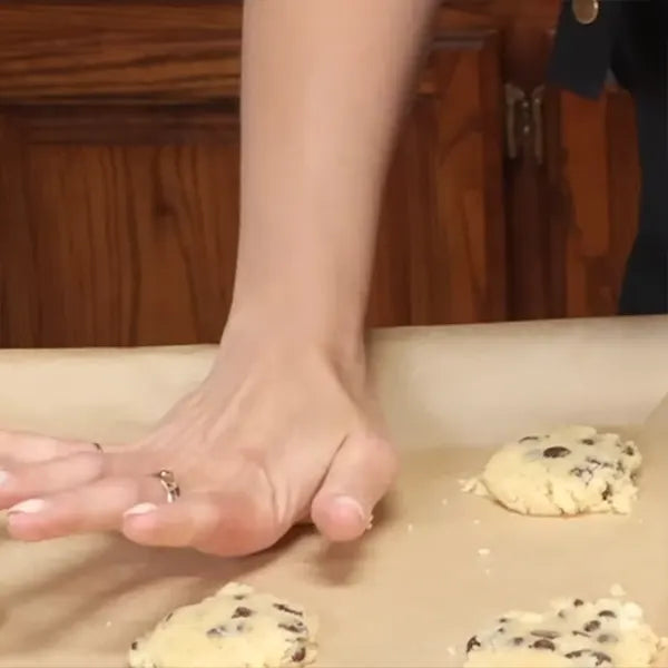 Keto Store NZ | Choc Chip Cookie Recipe flattened dough