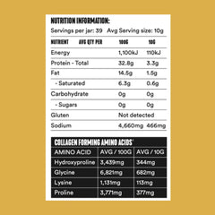 Keto Store NZ | Gevity Bone Broth Curry Nutritional Information NIP