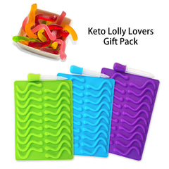 Keto Store NZ | Keto Lolly Lovers Gift Pack Gummie Gummies Snake Worm Mold Mould