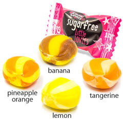 Keto Store NZ | Fruit Medley Lollies | Hard Candy | Zero Carb Sweet | Banana Pineapple Orange Tangerine Lemon