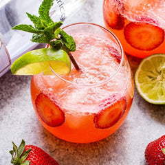 Keto Store NZ | Strawberry Lime Vodka Smash Cocktail Recipe Inspiration