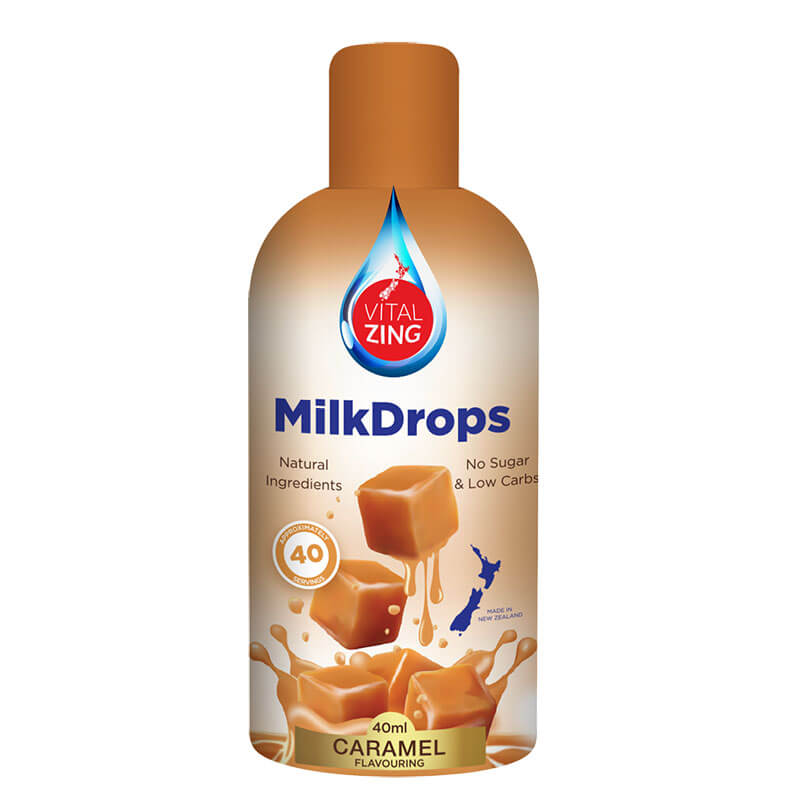 Keto Store NZ | Vital Zing Caramel Milk Drops | Flavour