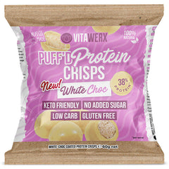 Keto Store NZ | Vitawerx Puff'd Protein Crisps White Choc keto snack